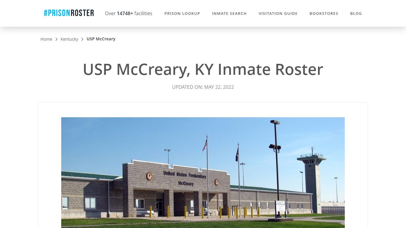 USP McCreary, KY Inmate Roster - Nationwide Inmate Search